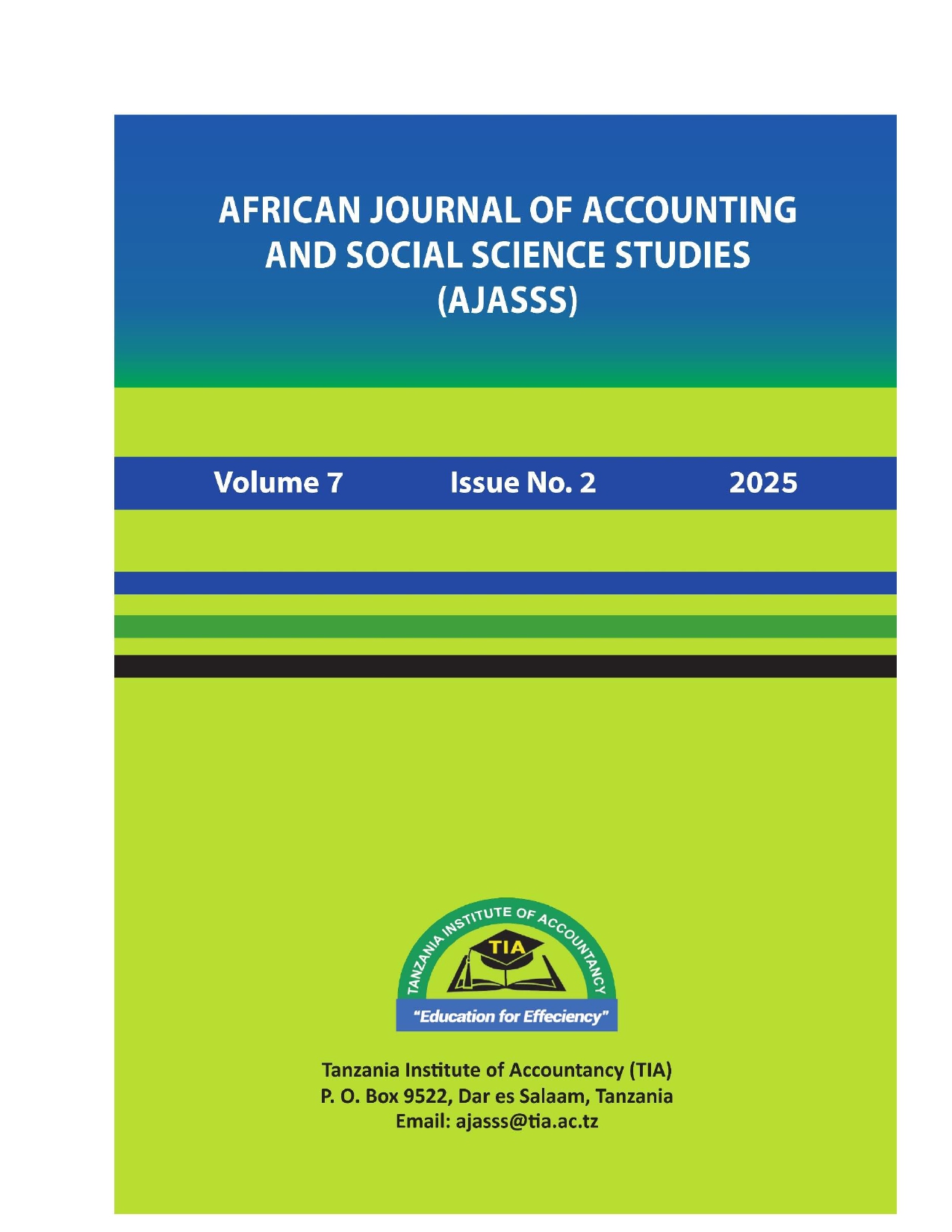 					View Vol. 7 No. 2 (2025): African Journal of Accounting and Social Science Studies
				
